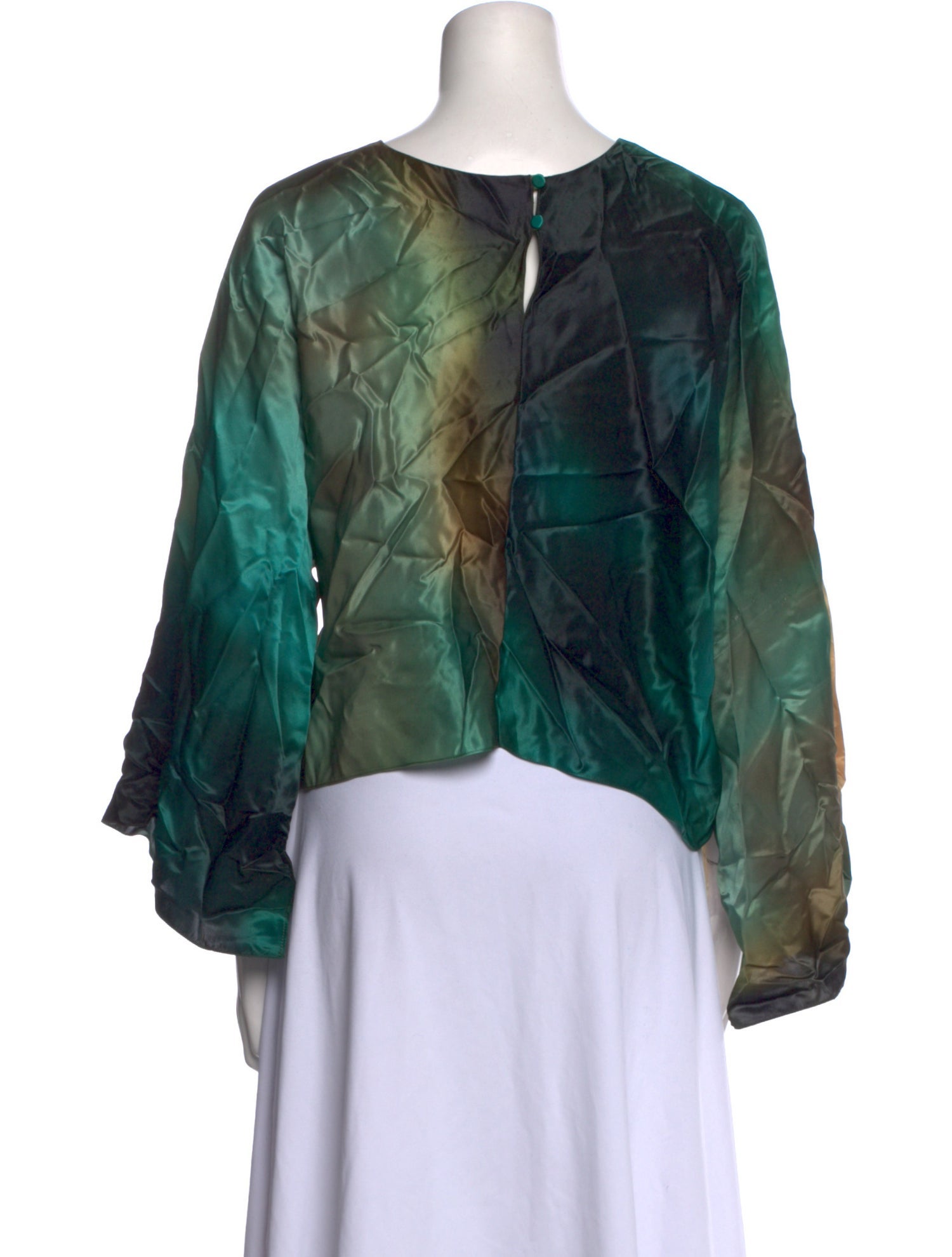 Roksanda Tie-Dye Print Bateau Neckline Blouse